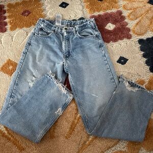 Men’s vintage flannel Carhartt jeans